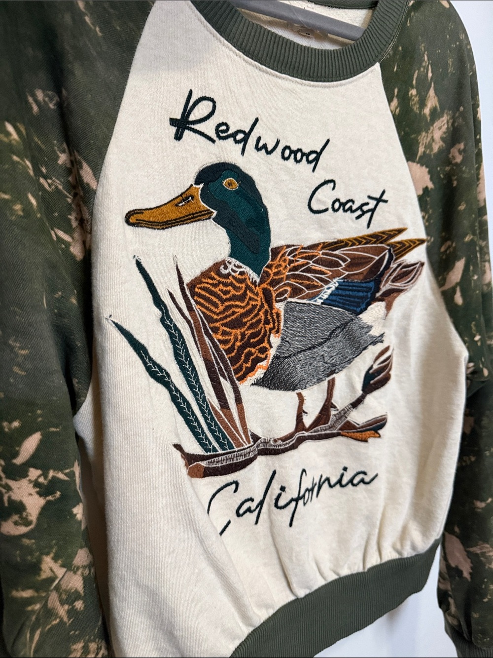 Anthropologie Pilcro The Niki Redwood Coast Embroidered Sweatshirt Small - Picture 2 of 4